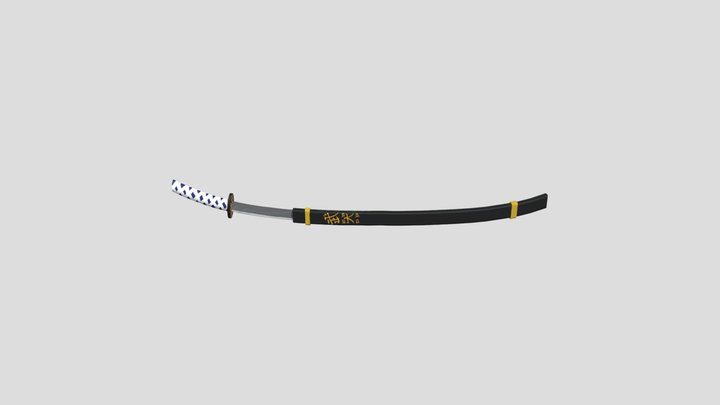 Katana +scabbard 3D Model