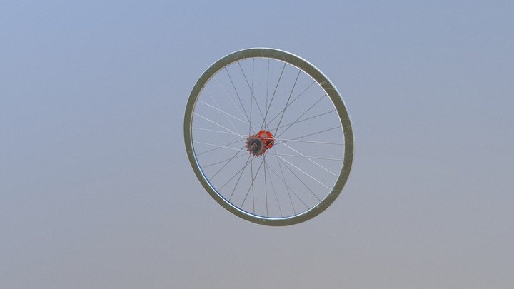 Rusted Bike Wheel 3D Model