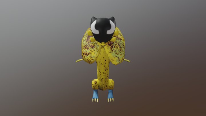 Frill-necked hopper 3D Model