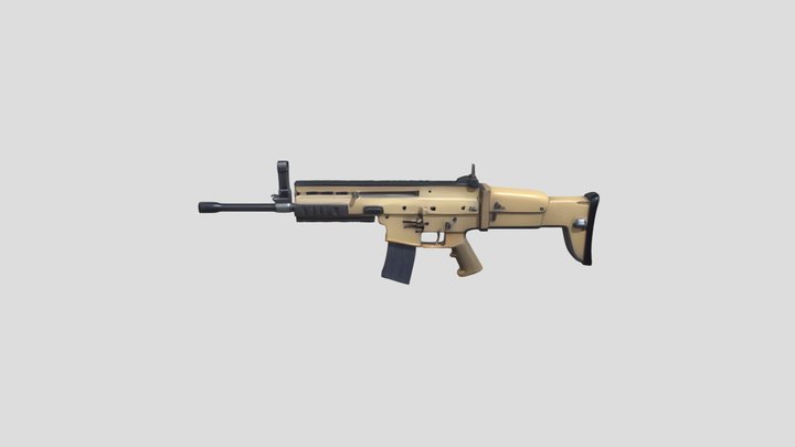 (SCAR-L) Tactical assault rifle 3D Model