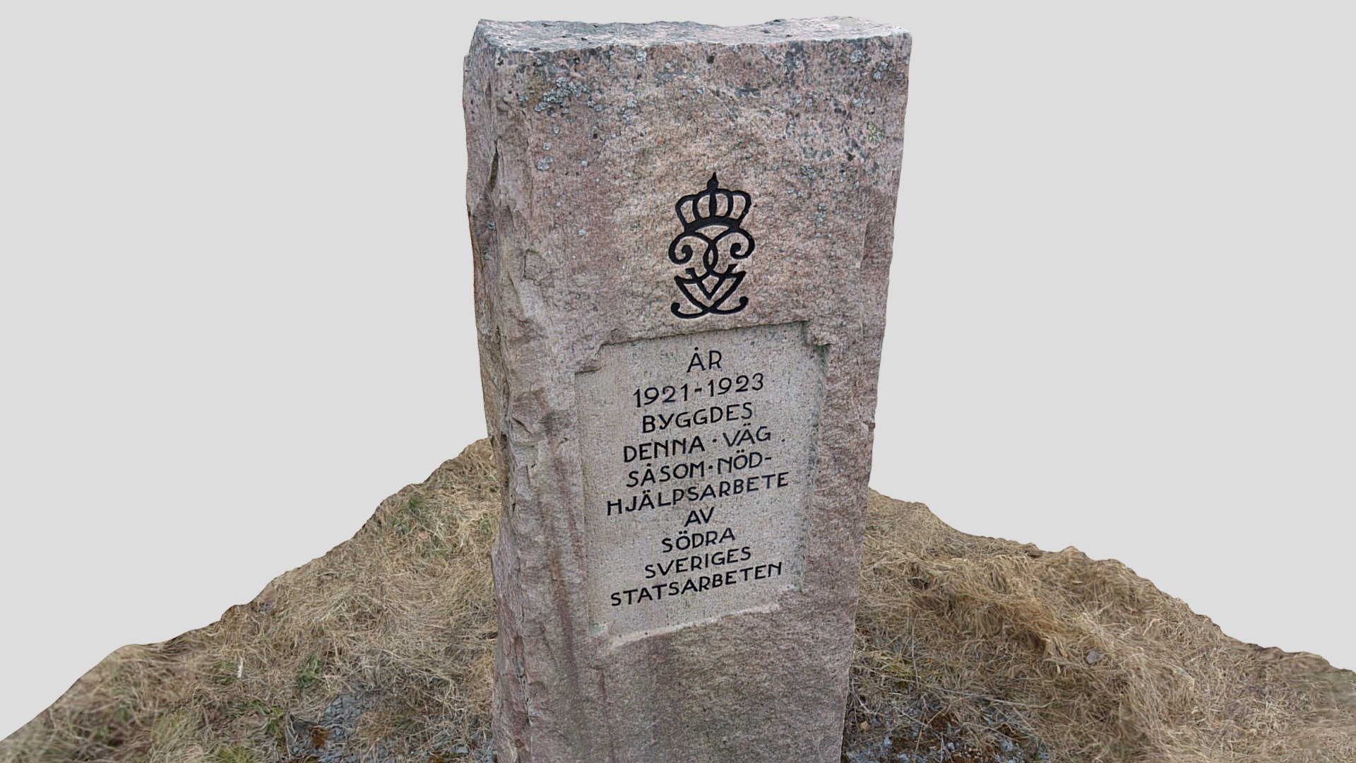 Minnessten AK-sten i Vansbro, Dalarna, Sverige — Sketchfab embed 3D viewer