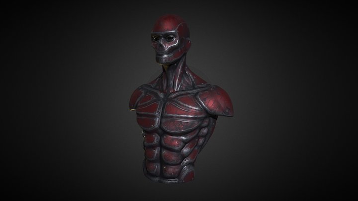 Metal Man Anatomy Example 3D Model