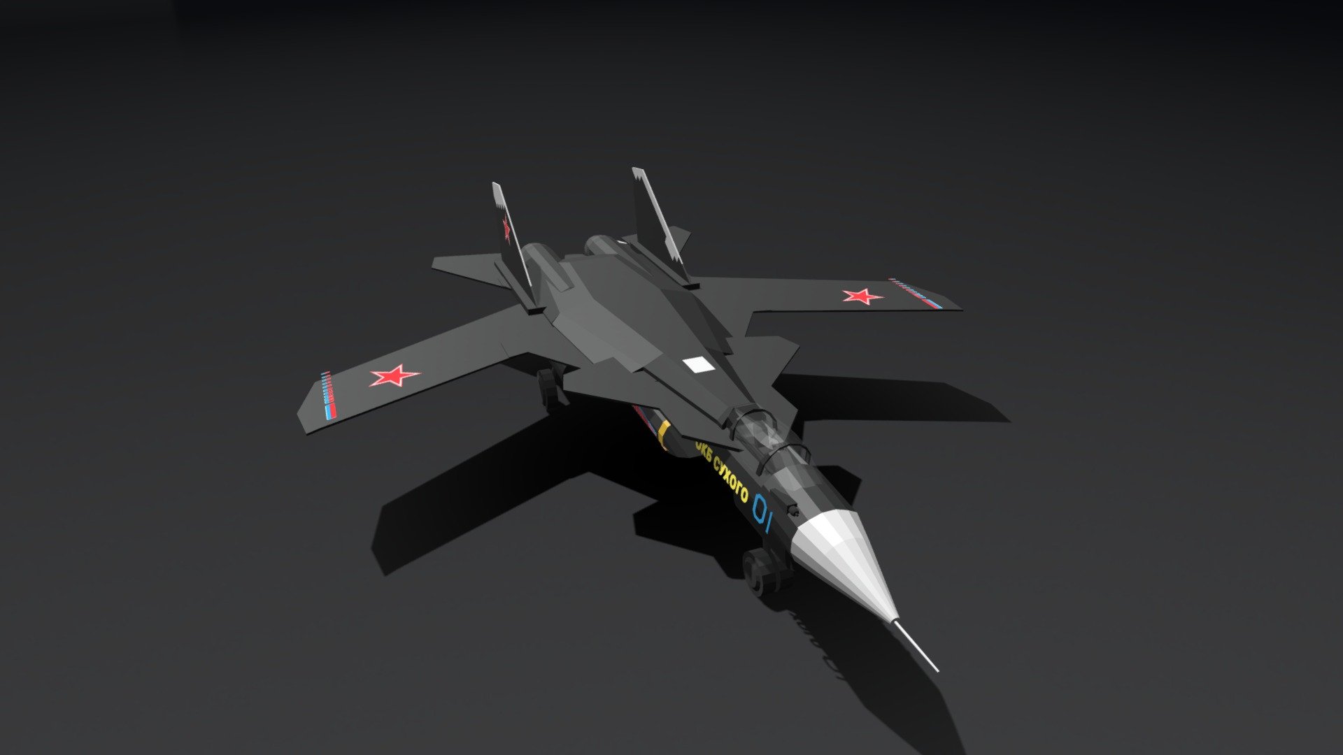 Low poly SU47 Download Free 3D model by SIpriv (S1Priv) [cd6b863