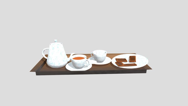 Tea Set for Tea Time 3D Model
