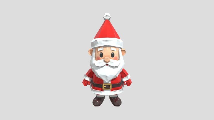 Jolly Santa 3D Model