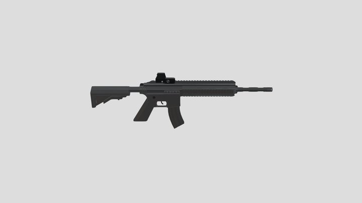 M416 Assault Rifle 3D Model
