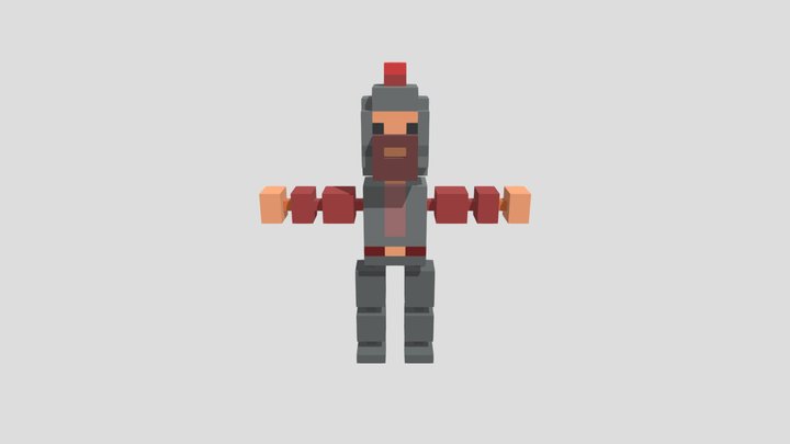 Knight (Voxel) 3D Model