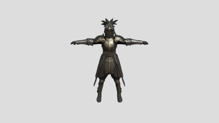 Warrior of the Ember Blade 3D Model
