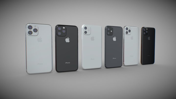 Apple iPhone 11 Pro & 11 Pro MAX & 11 3D Model