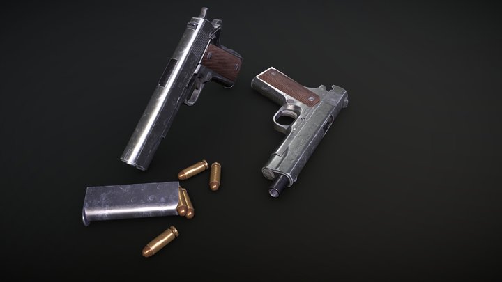 M1911 A1 Pistol 3D Model