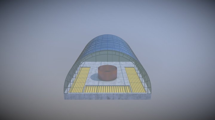 aquaponics greenhouse 3D Model