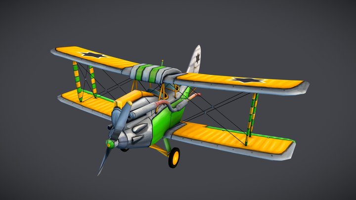 Flying Circus - De havilland DH60 Moth 3D Model