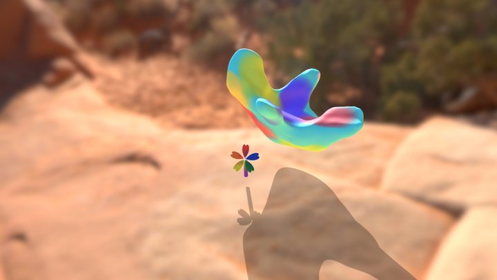 Flying over the flower 3D Model