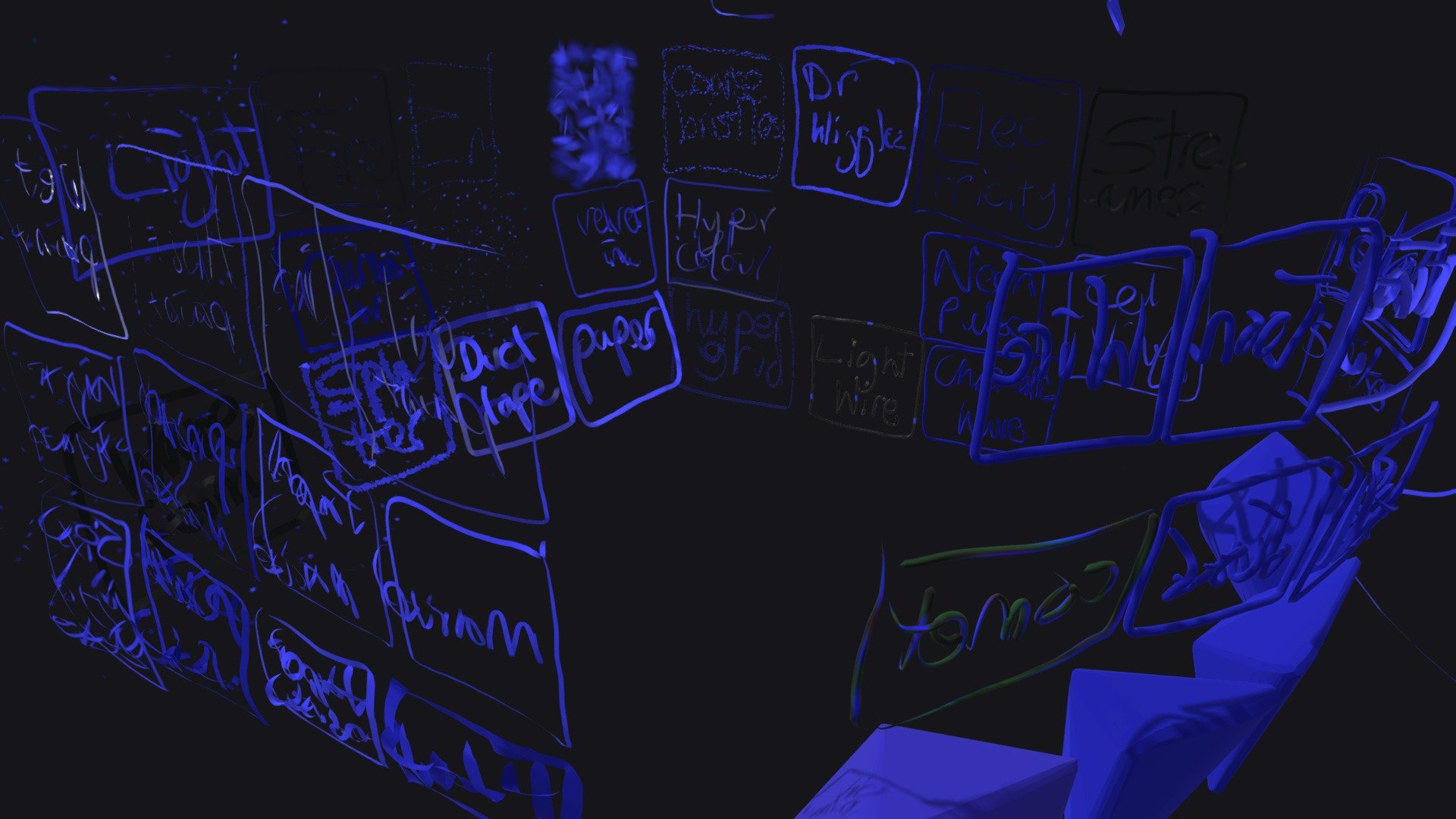Test - Tilt Brush to Sketchfab - Brush menu