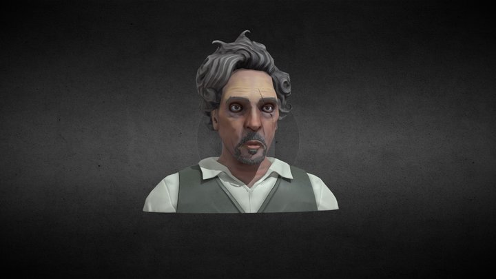 Tim Burton as a Dishonored Character 3D Model