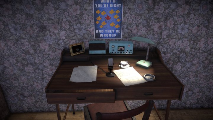 Vintage Radio 3D Model