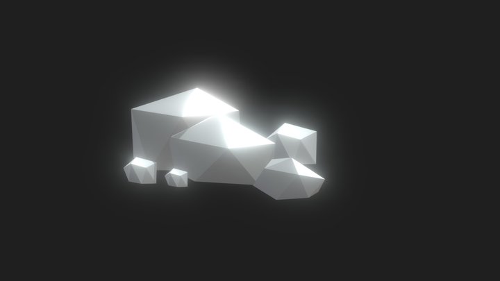 low poly rocks pack 3D Model