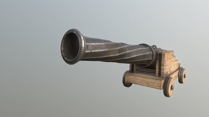 Medieval Cannon 3D Model