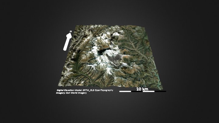 四川贡嘎山 – Free 3D Model STL