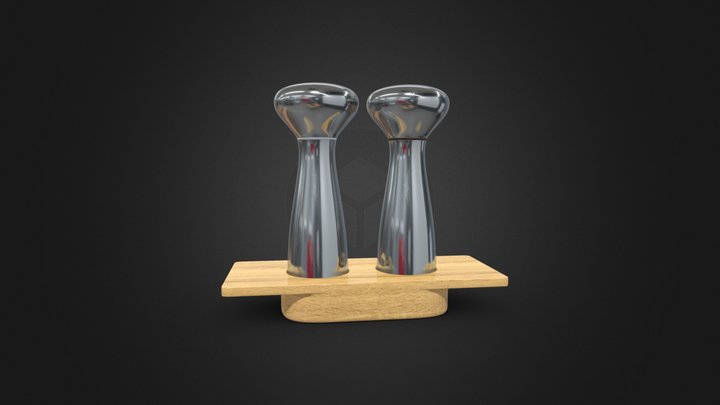 Alfredo Salt And Pepper Mills By Georg Jensen 3D Model