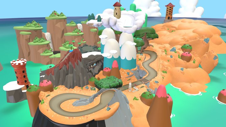 Mario Kart 8 Deluxe - Yoshi's Island 3D Model