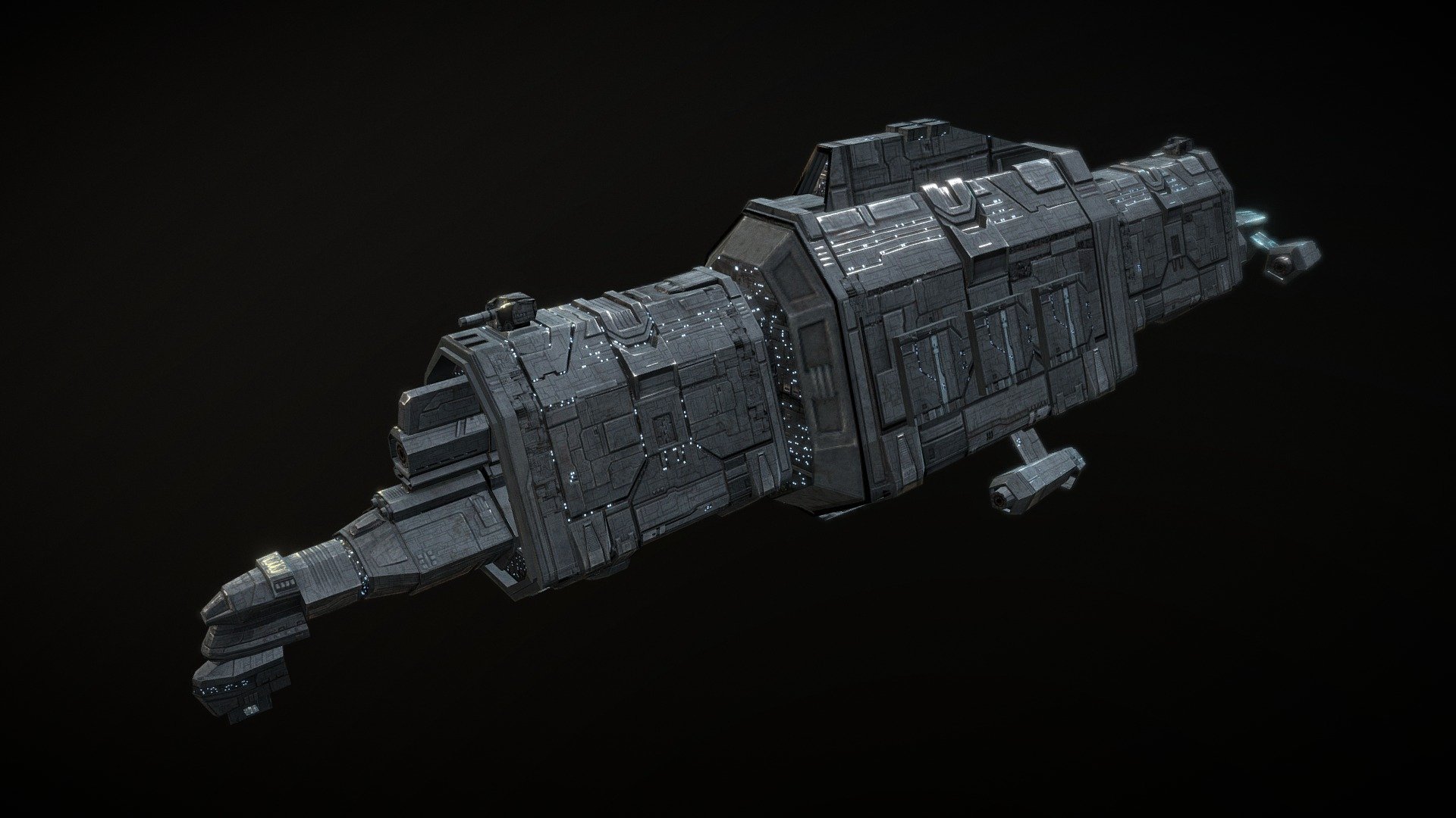 EVE Online Spaceship CI2 - 3D model by menlulele [cd80a19] - Sketchfab