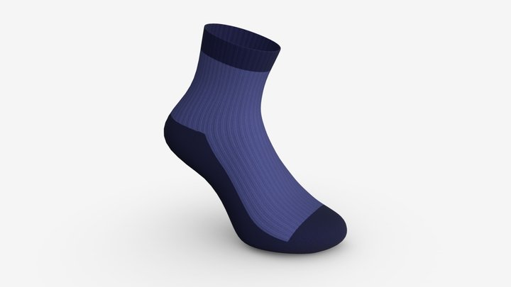 Sport sock normal 3D Model