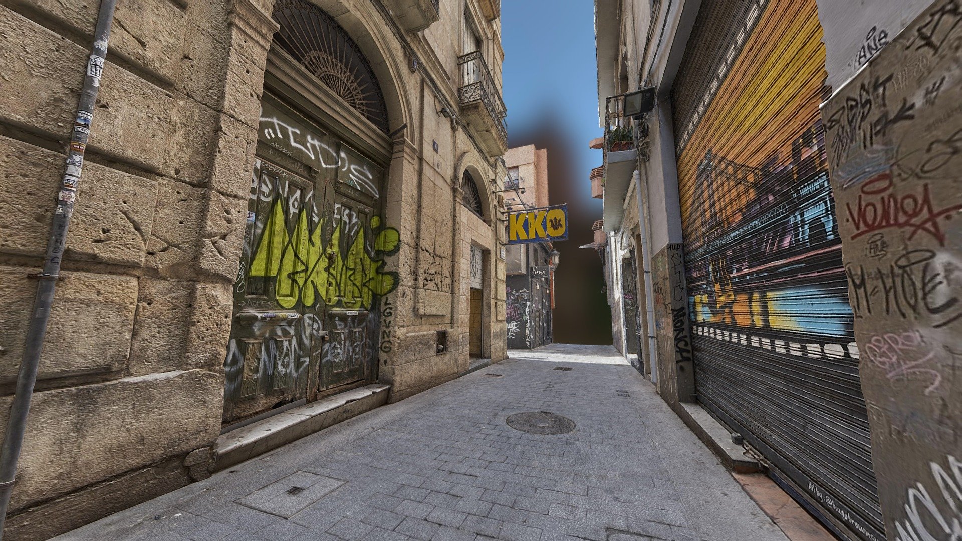 Calle Santo Tomás Street scan — Sketchfab embed 3D viewer