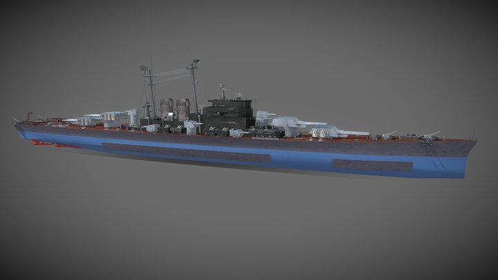 Pittsburgh Class Heavy Cruiser 3D Model
