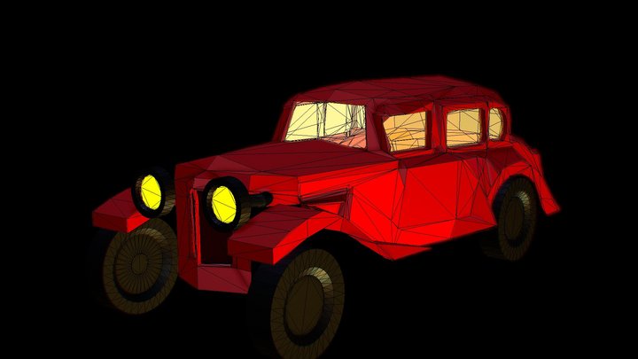 Carro vermelho \ Red Car 3D Model