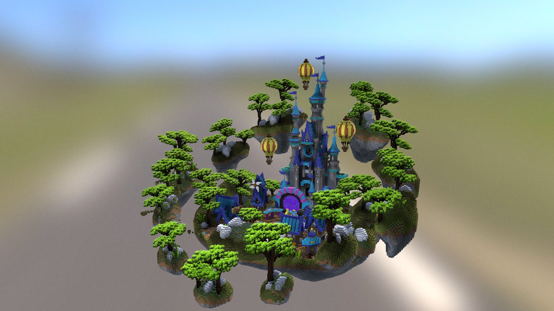 3D model Miracle Spawn - This is a 3D model of the Miracle Spawn. The 3D model is about a castle surrounded by water.