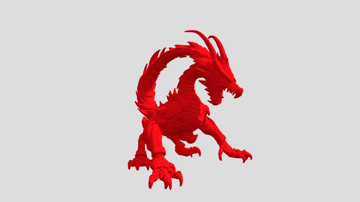 Cyber Dragon Fury 3D Model