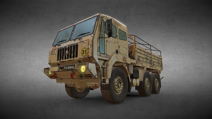 6x6 Military Truck Variation 3 3D Model