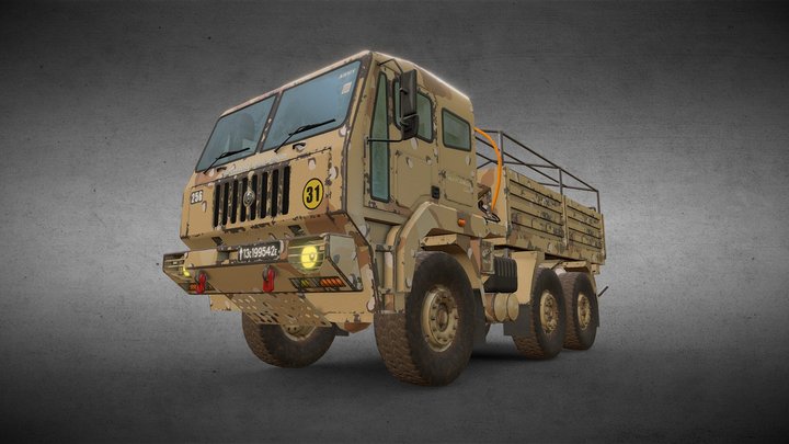 6x6 Military Truck Variation 3 3D Model