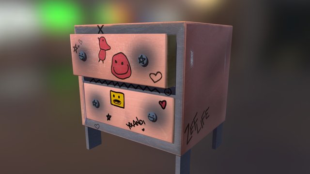 Bedside Chest from Chappie 3D Model