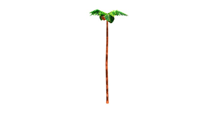 Retro Palmtree (Low Poly, Piexel Art)