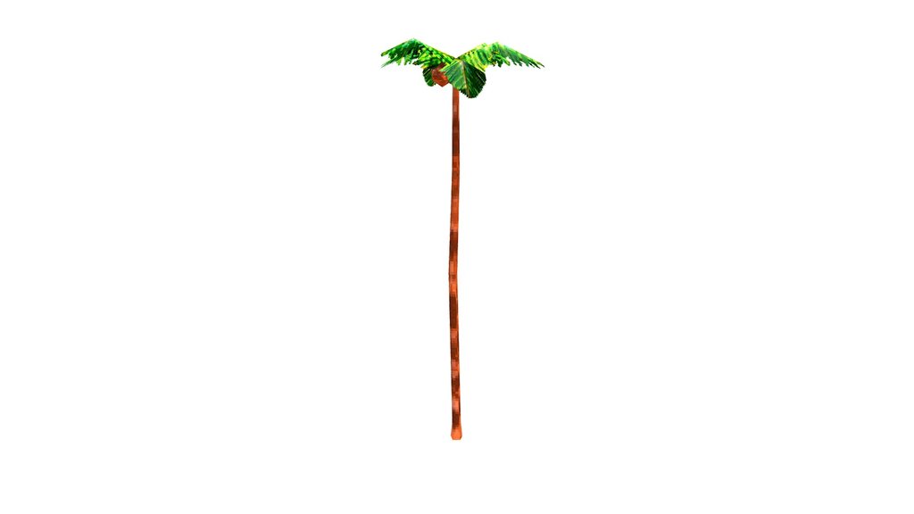 Retro Palmtree (Low Poly, Piexel Art)