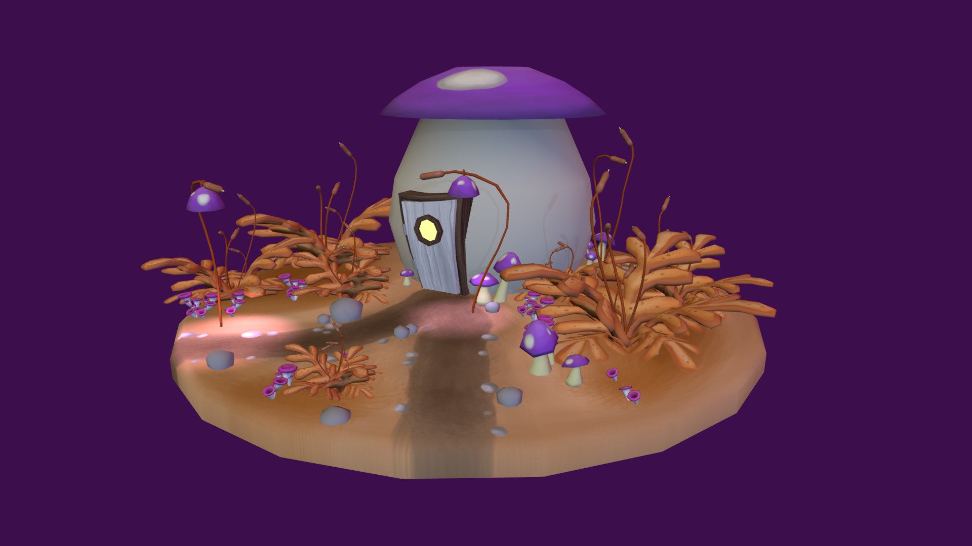 Mushroom house - 3D model by lottakar [cd8d375] - Sketchfab