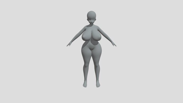 Anime-style female base model 3d 3D Model