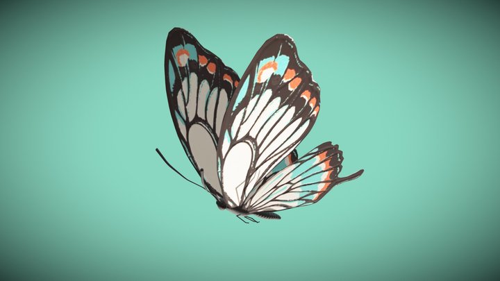 Butterfly - Blend, FBX file 3D Model