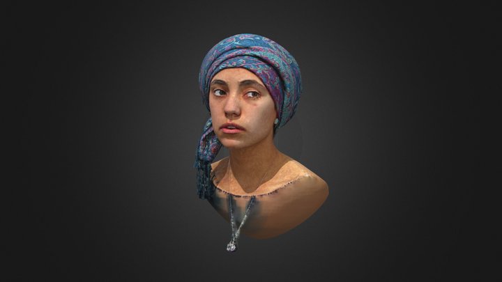 Girl Looking Side 3D Model