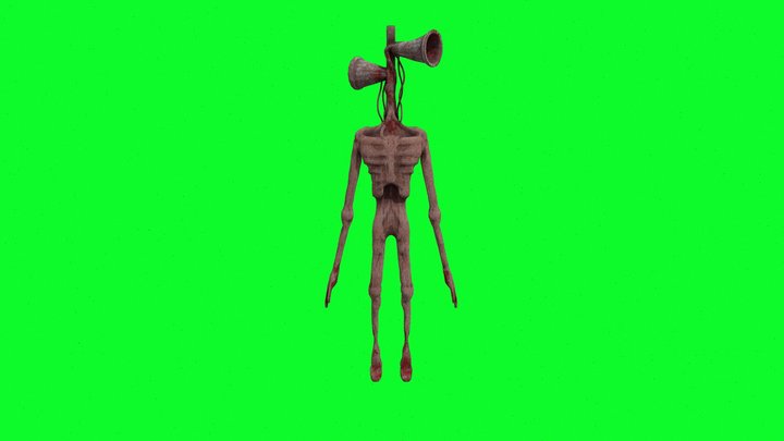 Running. [Horror Skunx Siren Head] 3D Model