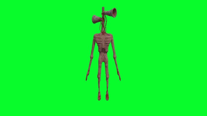 Running. [Horror Skunx Siren Head] 3D Model