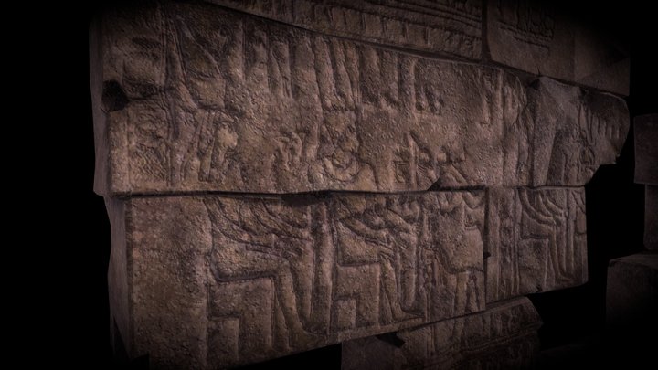 Debod Shrine Wall 3D Model