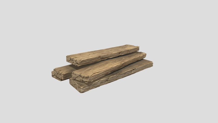 Stack of wooden planks – Kostenloses 3D-Modell STL