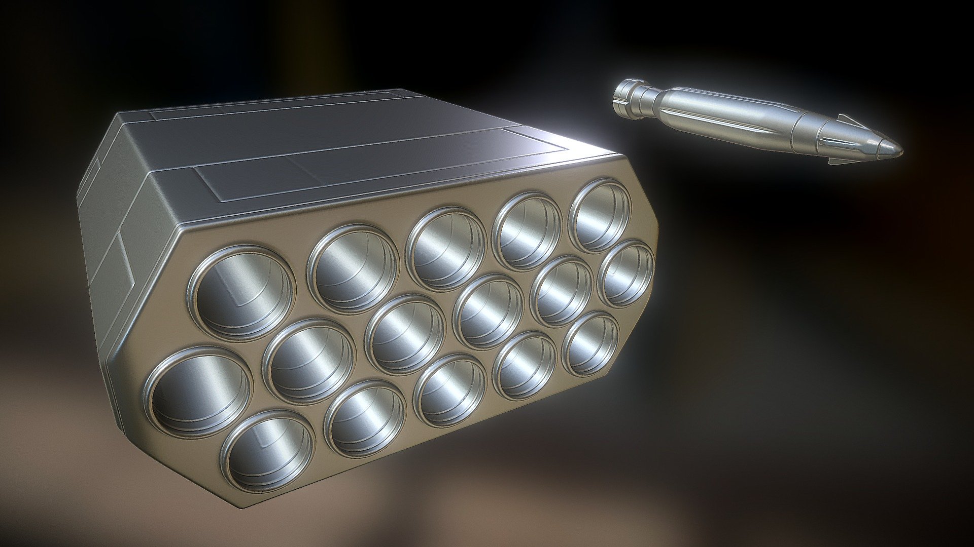 Anti Air Rocket Battery High Poly Version