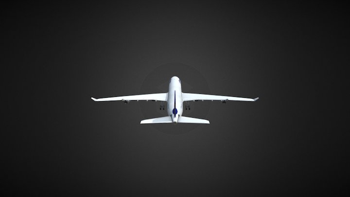A340-300 3D Model