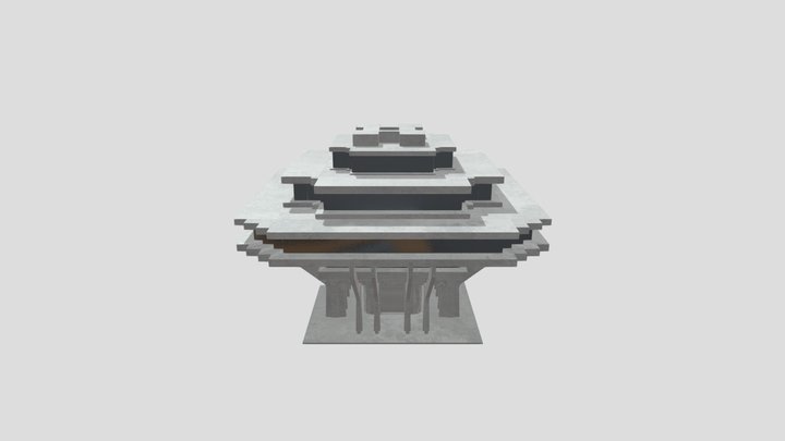 Geisel Library Brutalist building 3D Model