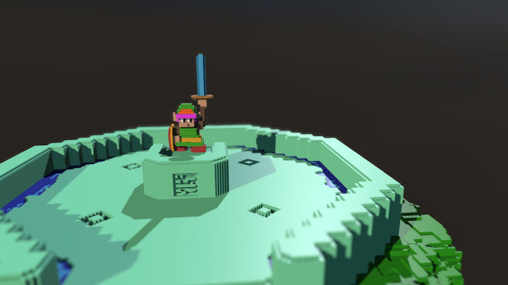 a block from pixels past 3D Model