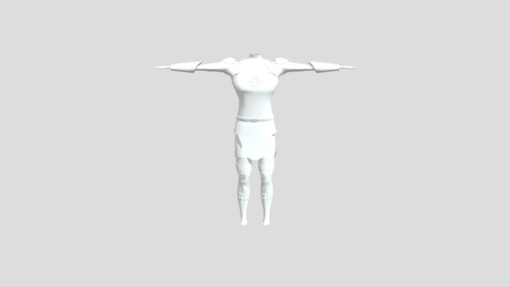 Soldier Women Body With Armor 3